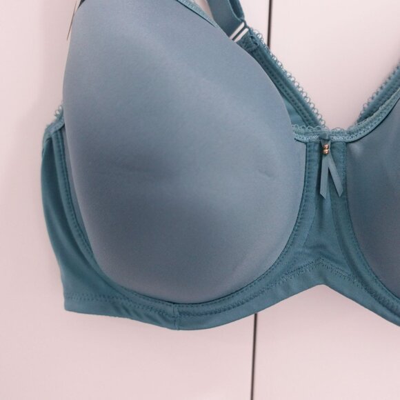 NEW Wacoal Basic Beauty Spacer Underwire T-Shirt Bra Size 40 C Teal Blue - Picture 3 of 6